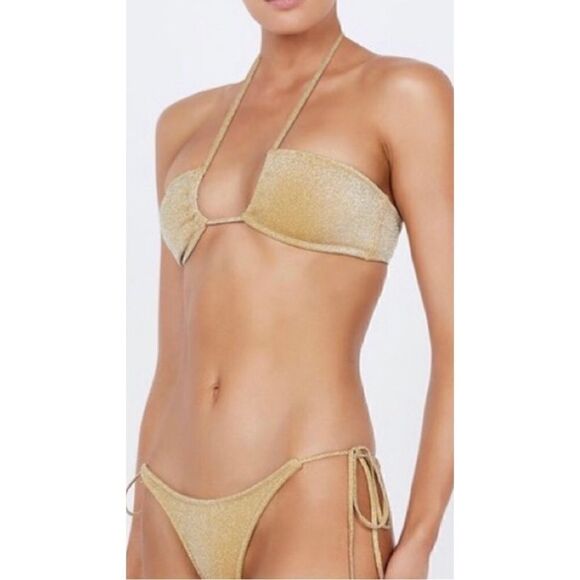 Triangl Swimwear Gold Bikini - Picture 1 of 9